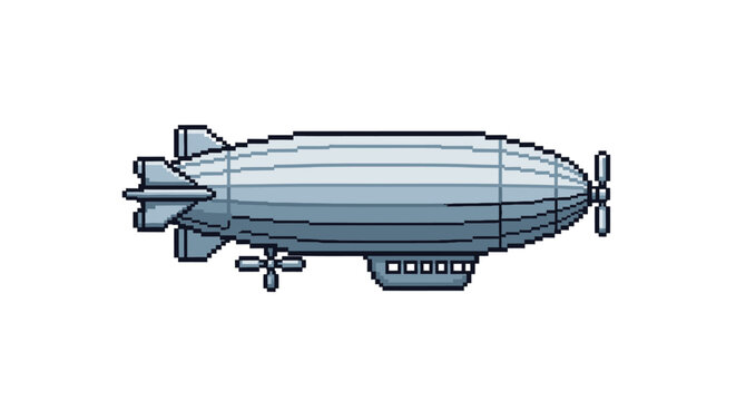Vintage Blimp Airship Aircraft Vehicle.