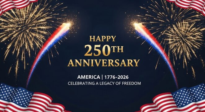 Happy 250th anniversary usa celebrating 250 years of american independence day on 4th of july