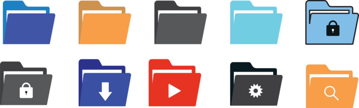 document, folder, file, archive, storage, illustration, interface, isolated, paper, set, icon, information, portfolio, signs, binder, cyberspace, graphic, office, open, page, collection, computer, dir