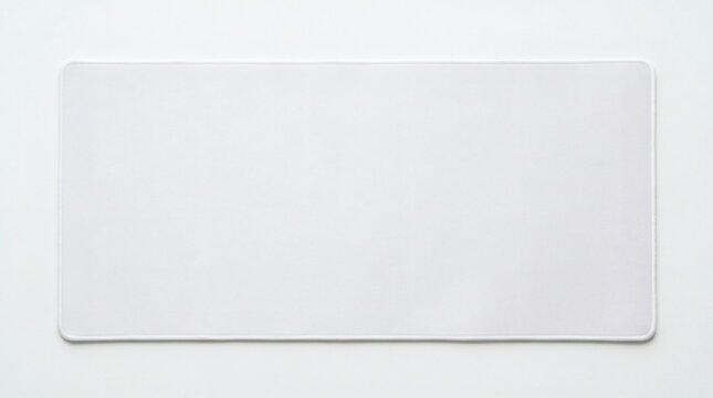 Extra Large White Desk Mouse Pad Mockup Top Down Isolated Background