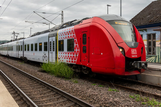 DB Coradia Continental regional train arriving at platform