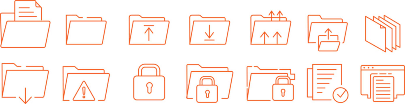 document, folder, file, archive, storage, illustration, interface, isolated, paper, set, icon, information, portfolio, signs, binder, cyberspace, graphic, office, open, page, collection, computer, dir