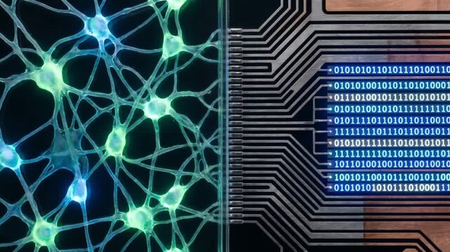 ブレインコンピューターインターフェースの神経ネットワークとデジタルデータの同期プロセス
