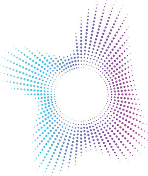 Abstract halftone dots background with vector pattern and geometric circle equalizer design wallpaper
