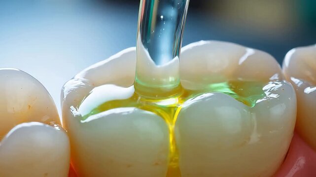 Hydrogen Peroxide Whitening Gel Penetrating Tooth Enamel in Microscopic Detail