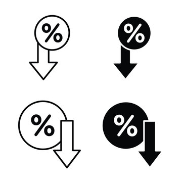 Percent down icon
