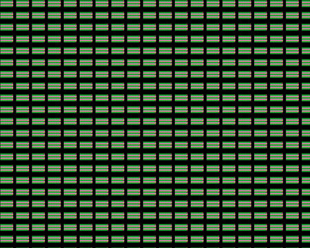 Retro CRT pixel texture, green subpixel grid on black background, vintage television screen effect, digital display monitor pattern