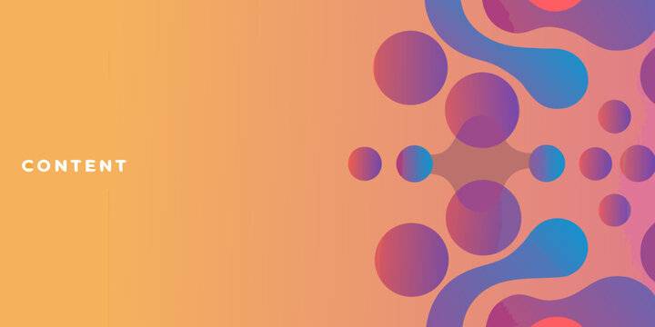 Gradient circular shapes abstract background orange and blue color scheme