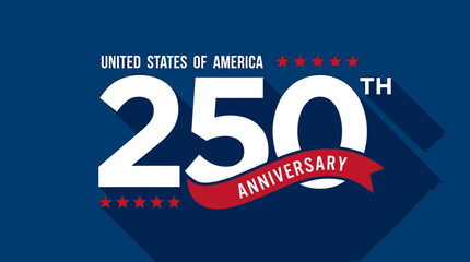 Obraz premium United States of America 250th Anniversary Logo Design 1.