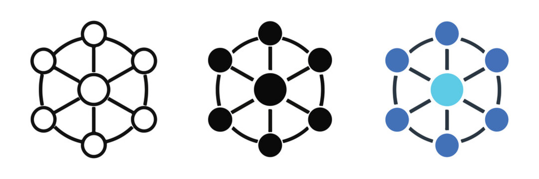 Networking Nodes Connection Structure Icon
