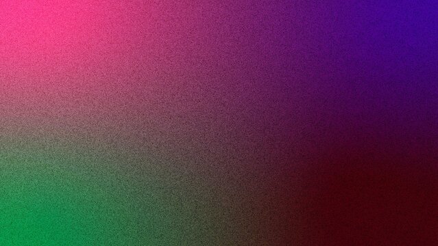 Gradient showcases a rich blend of hot pink, deep purple, and forest green colors that melt into one another with a delicate grainy finish to provide a sophisticated aesthetic for creative layouts.