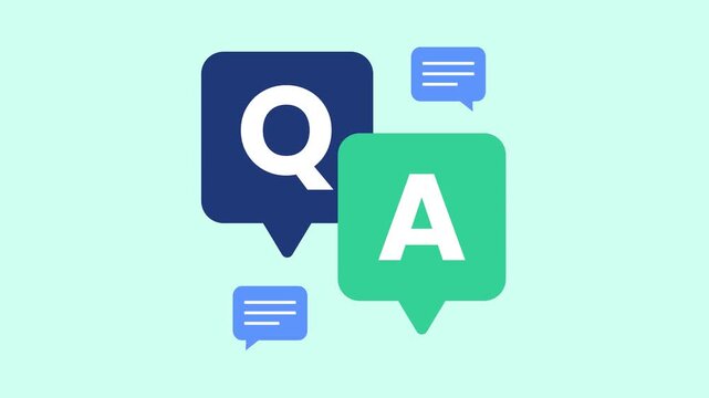 Question and answer chat bubbles animation