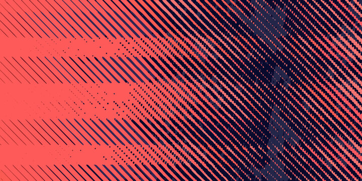 Diagonal striped pattern with coral and navy blue color scheme