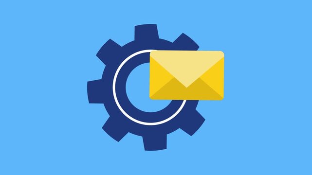 Email automation processing with rotating gear