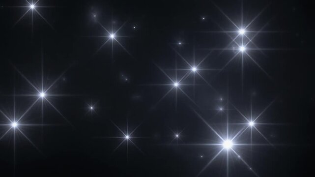 ダイヤモンドの星座が白く煌めく シームレスループ動画背景 16:9 4K