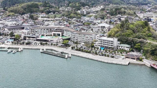 MATSUSHIMA, JAPAN.Rocky shoreline view April 28 2026