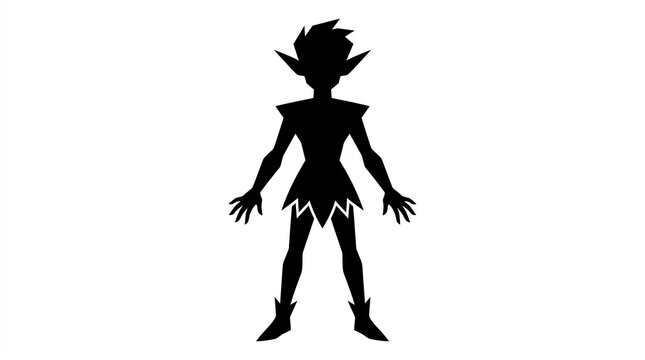 Fantasy character silhouette of a pointed ear elf figure