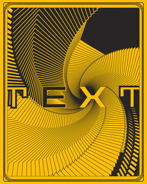 Abstract Spiral Geometry Typography Wall Art High Contrast Poster
