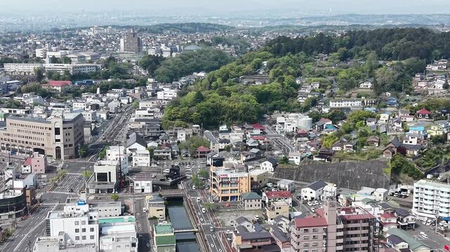 SHIOGAMA, JAPAN.Coastal cityscape view April 28 2026