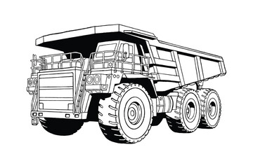 Mining Dump Truck Heavy Haul Truck Construction Vehicle Vector © fitradp