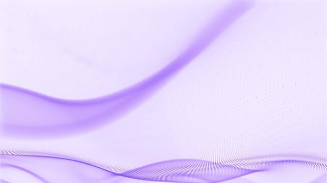 Abstract background with a flowing purple wave design made of particles, creating a soft, elegant, and modern digital art composition