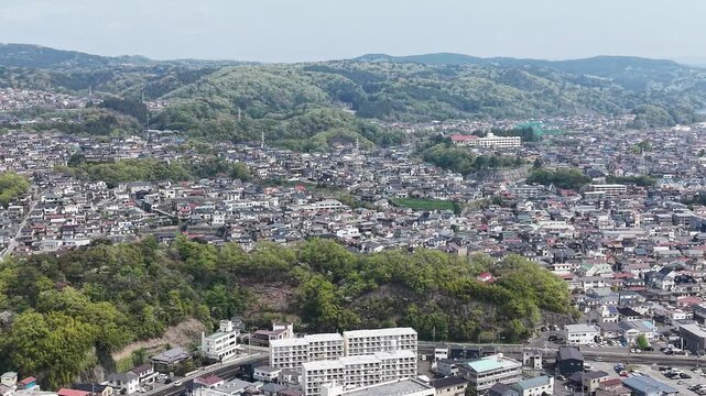 SHIOGAMA, JAPAN.Coastal cityscape view April 28 2026