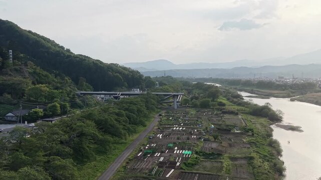 MIYAGI, JAPAN.Flowing river landscape April 28 2026
