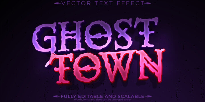 Halloween monster text effect, editable horror and scary text style