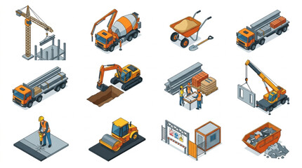 Construction Equipment Variety Set. © Deni