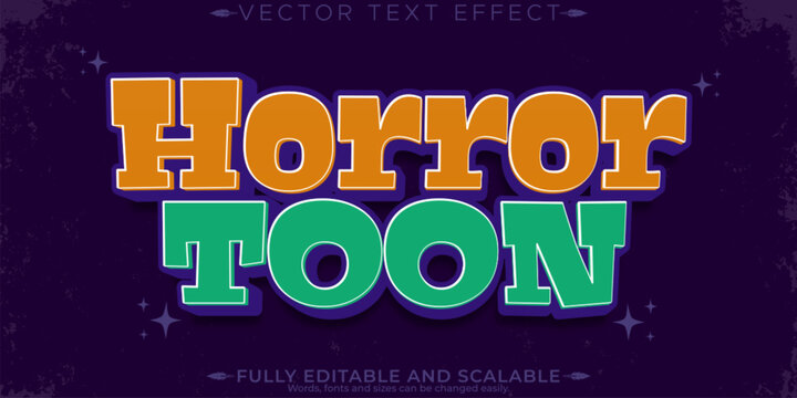 Horror text effect, editable halloween and scary text style
