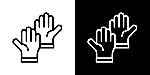 Fototapeta premium Gloves Icon Set Multiple Style Collection