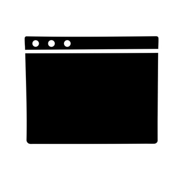 Minimalist washing machine icon with controls - Modern black and white vector icon of a washing machine featuring control knobs and a simple design for clean and professional use.