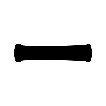 Black bicycle handlebar grip tube - Close-up image of a sleek black bicycle handlebar grip tube, cylindrical and smooth for ergonomic cycling use.