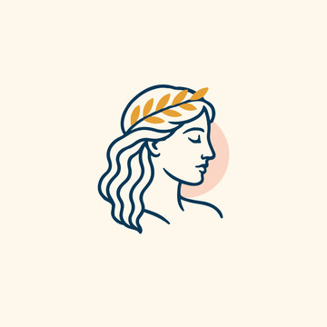Beauty Aphrodite Goddess Logo
