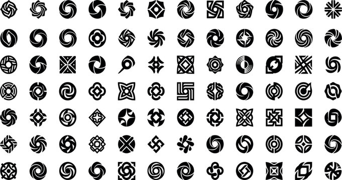 Abstract Geometric Monogram Symbols Collection with Modern Vector Style for Branding, Identity Design and Creative Logos