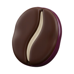 Fototapeta premium Realistic 3D render of a single coffee bean