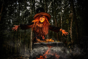 Naklejka premium Cauldron Spell Mistress