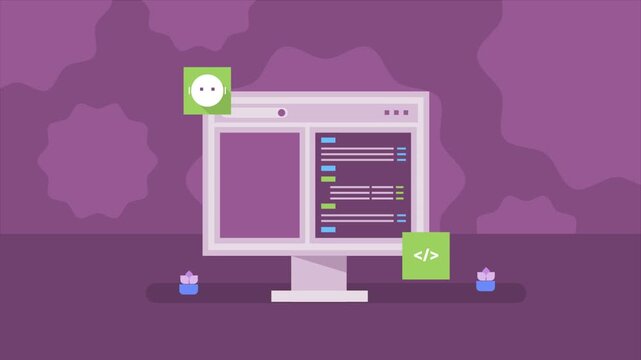 App developer writes codes for application developments, updates code to maintain app, fixes bug with the help of AI code assistance.