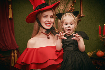 Naklejka premium Halloween Family Magic