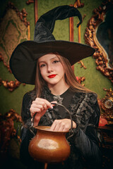 Naklejka premium Mystic Witch Cauldron