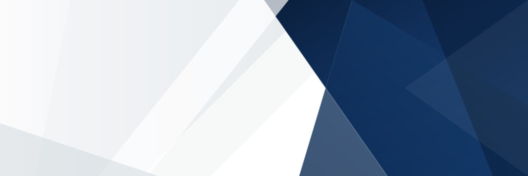 Abstract geometric background with blue and white triangular shapes. Vector illustration.