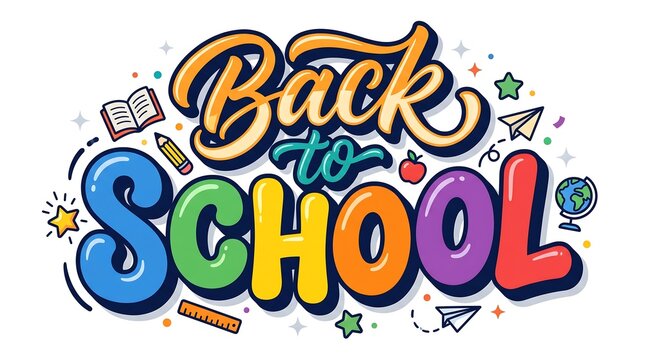 Colorful back to school illustration vector and Back to School 2026, Back to School Poster Design 2026, School Admission