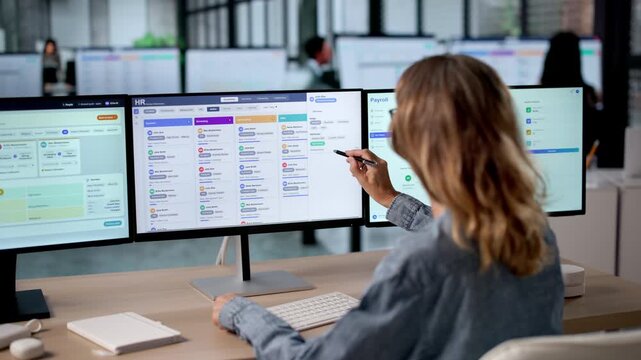 Human Resource Manager Reviewing Candidate Profiles