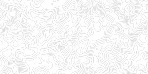Minimal white landscape topography map area wallpaper. minimal topo paper lines. Topographic contour lines grid map fabric pattern. Geographic mountain relief. Contour hiking design. © MdLothfor