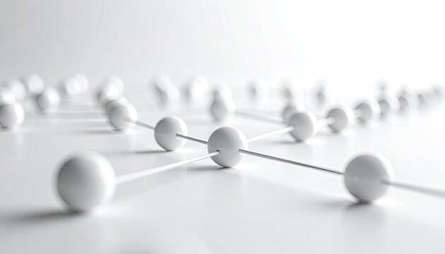 Abstract representation of a network structure with interconnected nodes.