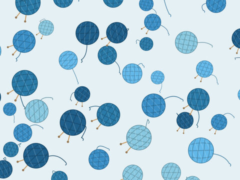 Wool Balls Pattern Crochet Craft Background