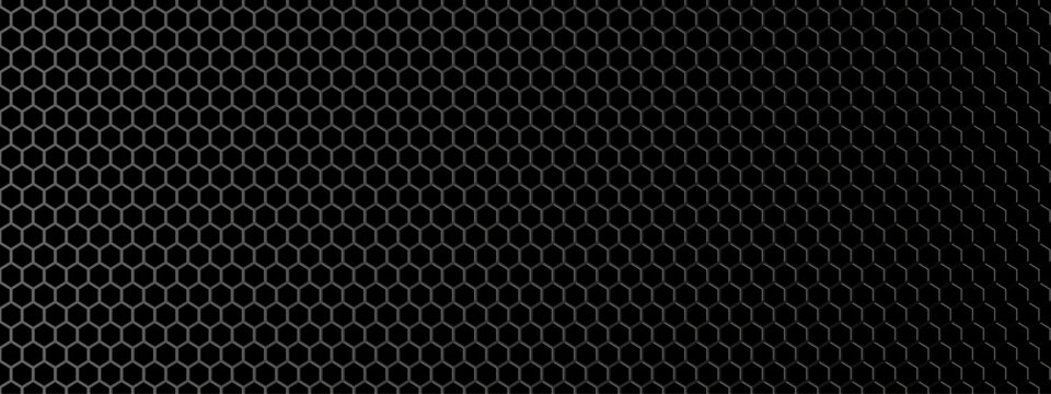 Hexagonal fiber net texture. Honeycomb bg with gradient. Minimal vector pattern.