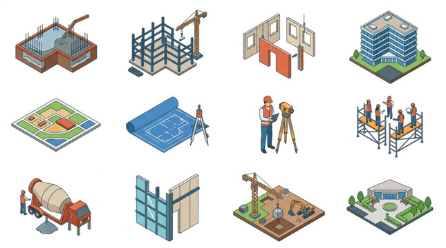 Construction Stages and Urban Development Process.