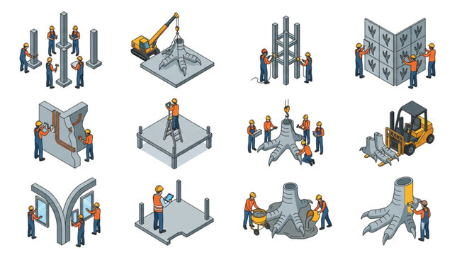 Construction Site Worker Activities Sequence.