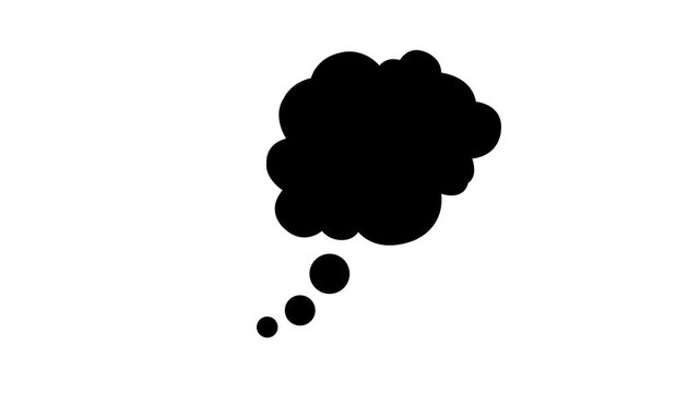 Thinking Bubble or Dynamic fast thought bubble animation. white background